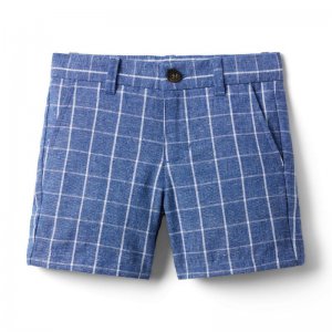 Tattersall Linen-Cotton Short - Janie And Jack