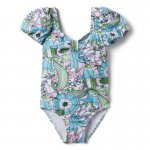 Floral Bubble Sleeve Recycled Swimsuit - Janie And Jack