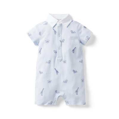 Baby Safari Collared Romper - Janie And Jack