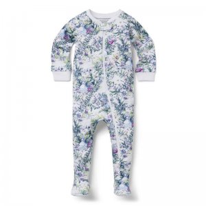 Baby Good Night Footed Pajama in Disney Alice in Wonderland Floral - Janie And Jack