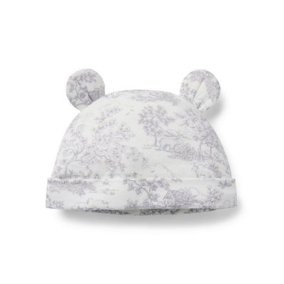 Baby Toile Bear Ear Beanie - Janie And Jack