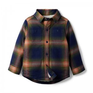 Plaid Sherpa Lined Shirt Jacket - Janie And Jack