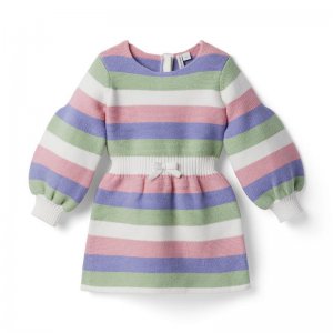 Striped Puff Sleeve Sweater Dress - Janie And Jack